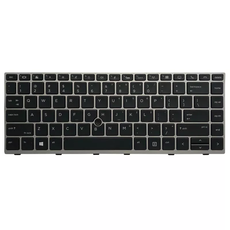 HP EliteBook 840 G5, 846 G5, and 745 G5 with a US layout, silver framekeyboard replacement - 1