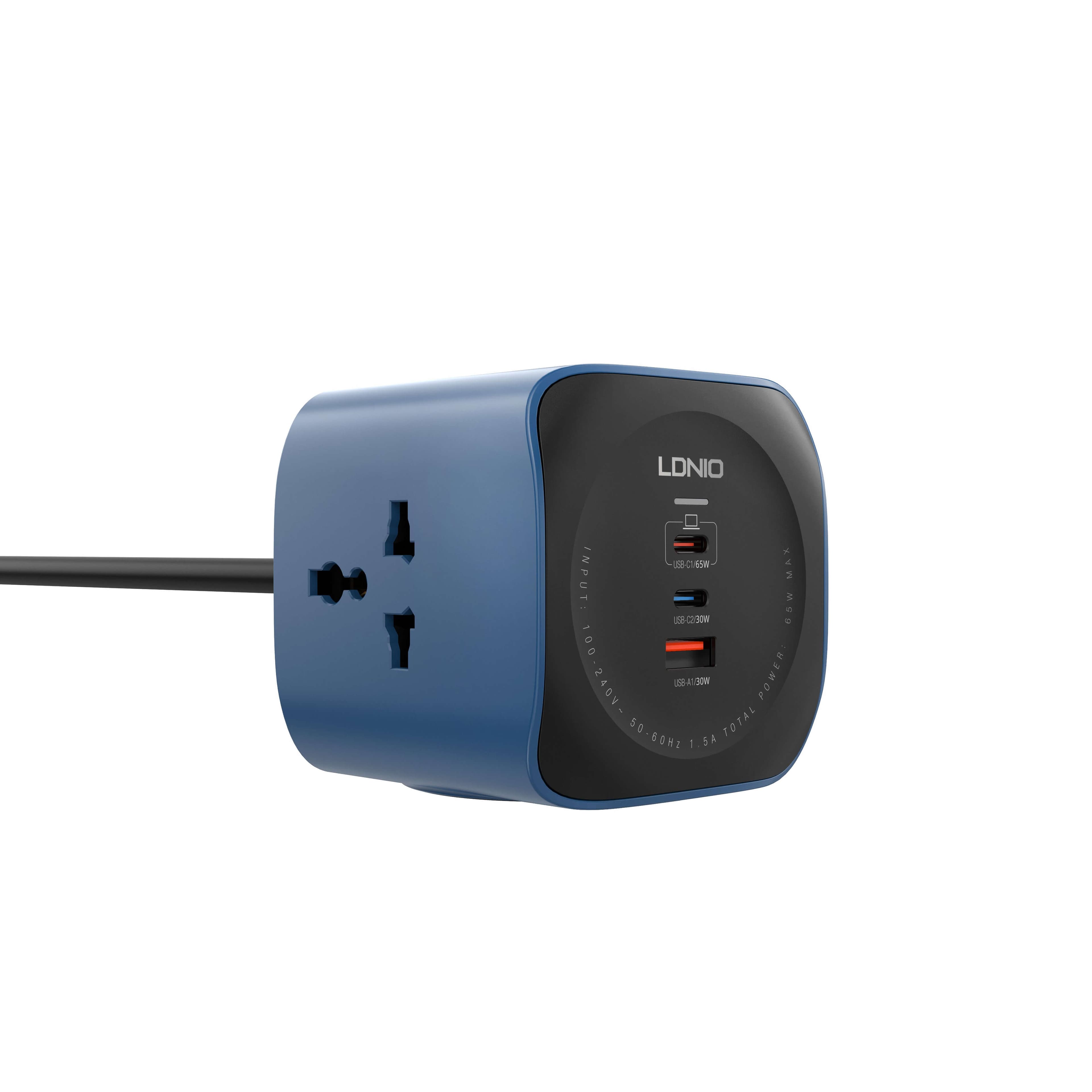 LDNIO SK3370 3-Way Travel-Friendly Cube Power Socket(UK) - 5