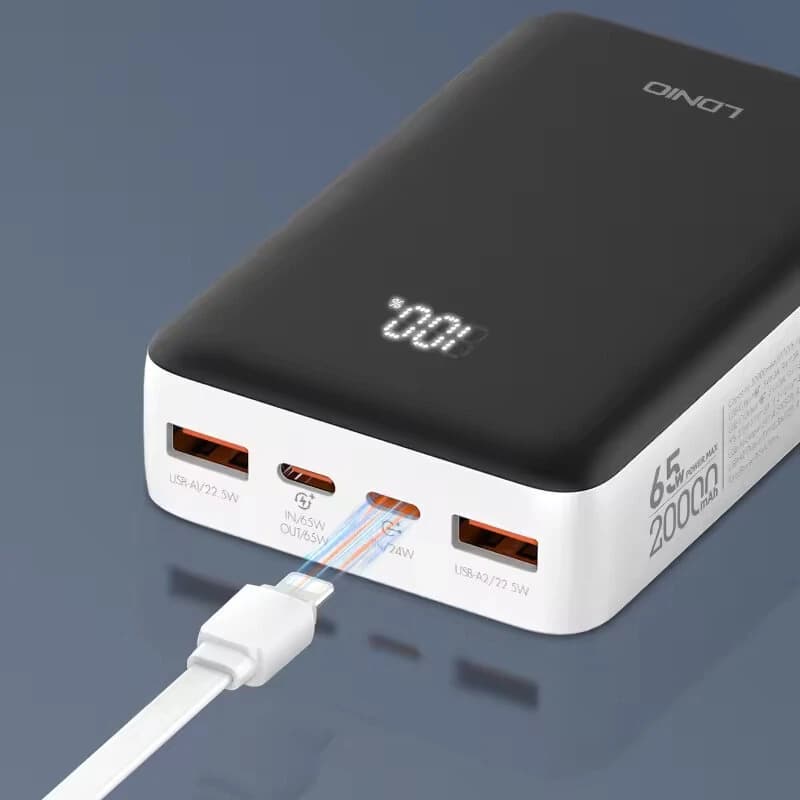 LDNIO PQ27 20000mAh 65W FASTCHARGING PORTABLE POWER BANK - 3 LDNIO PQ27 20000mAh 65W FASTCHARGING PORTABLE POWER BANK - 3