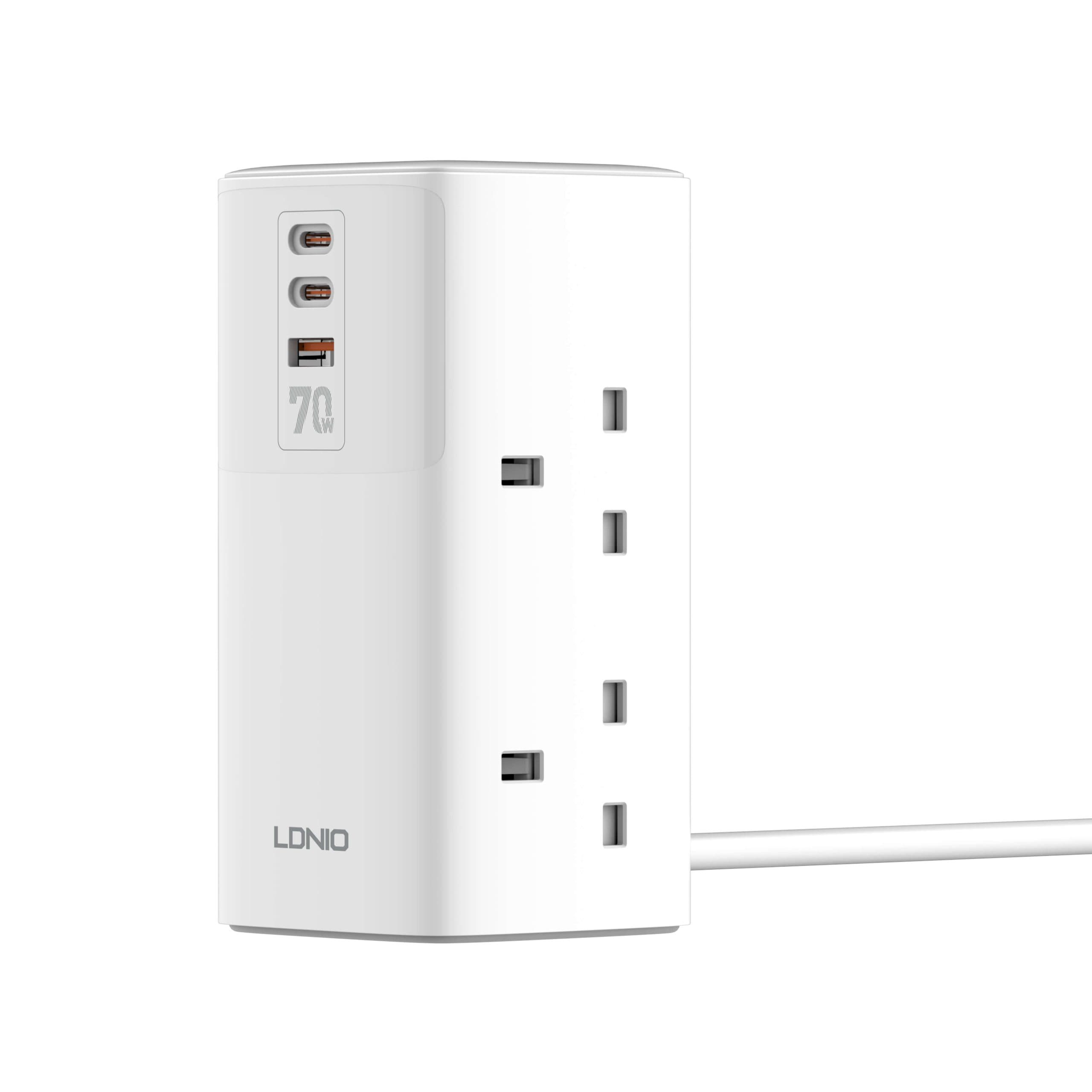 LDNIO SK4396 70W Multifunctional UK Desktop Power Adapter - 1 LDNIO SK4396 70W Multifunctional UK Desktop Power Adapter - 1